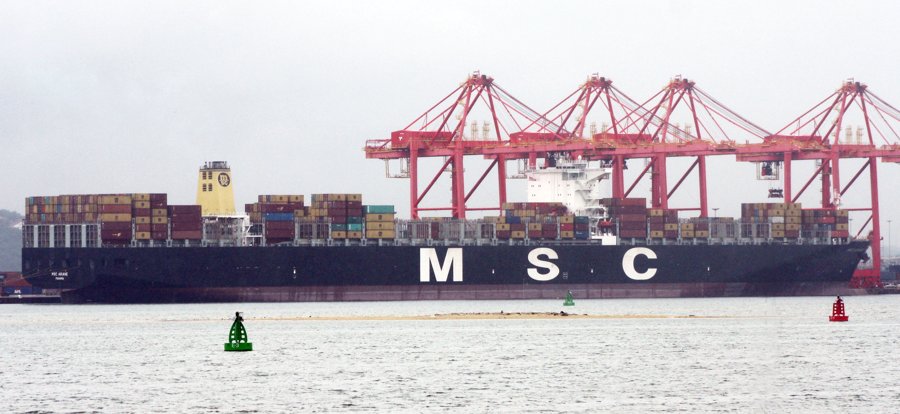 Photograph of the Container Ship: MSC ARIANE           (IMO: 9484443). Documented in UK and Regional Shipping Movements.