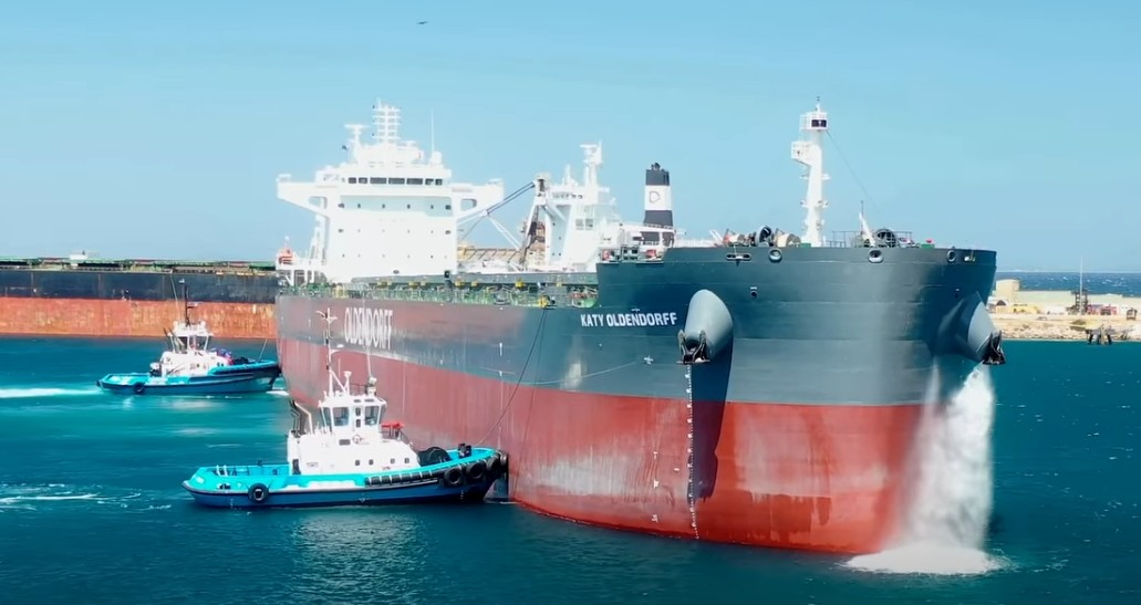 Transit: KATY OLDENDORFF      entering English South Coast at The Dover Strait