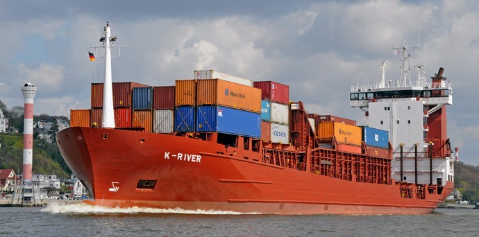 Transit: K-RIVER              entering English South Coast at The Dover Strait