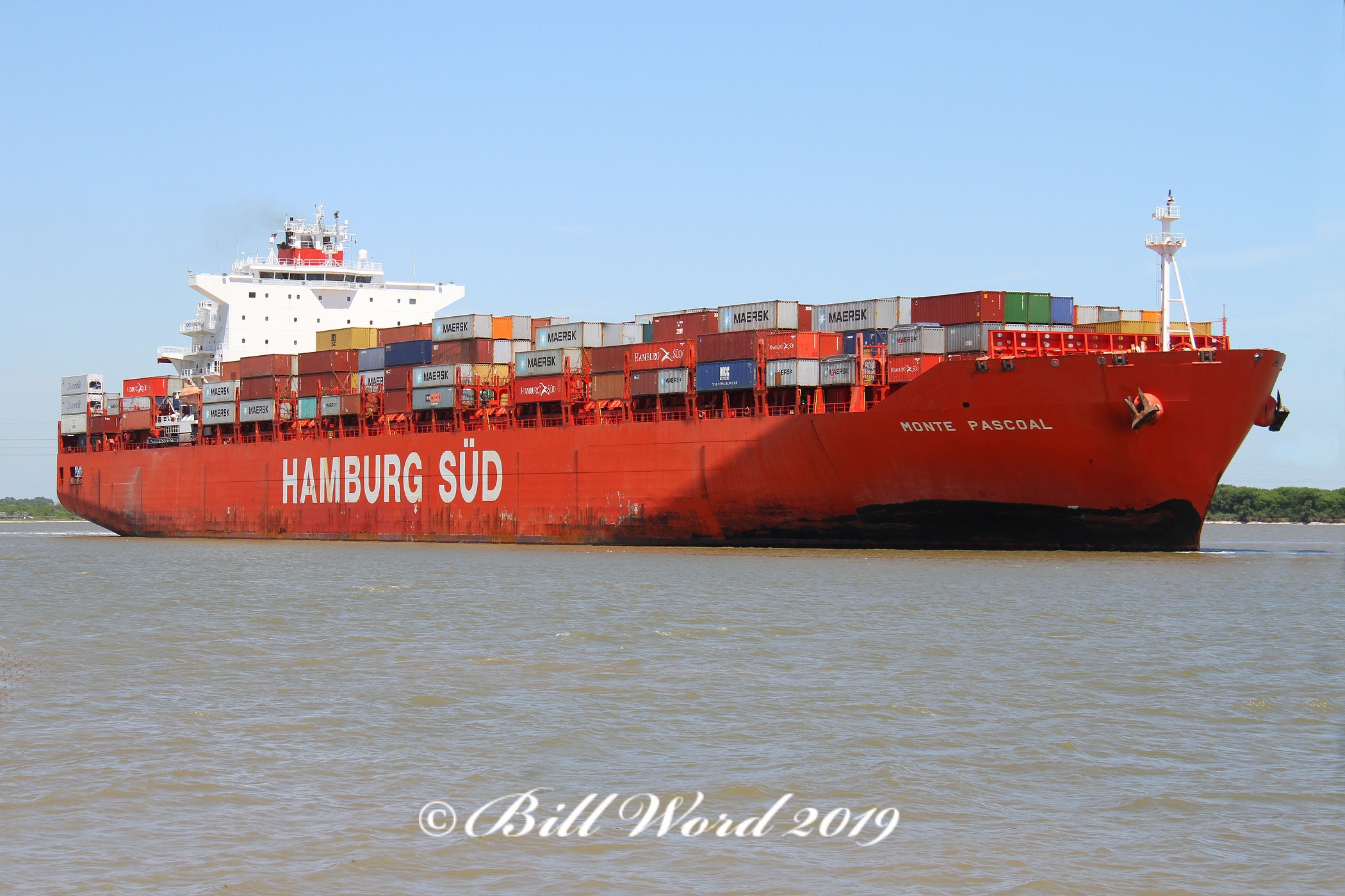 Transit: MAERSK MONTE PASCOAL entering English South Coast at The Dover Strait