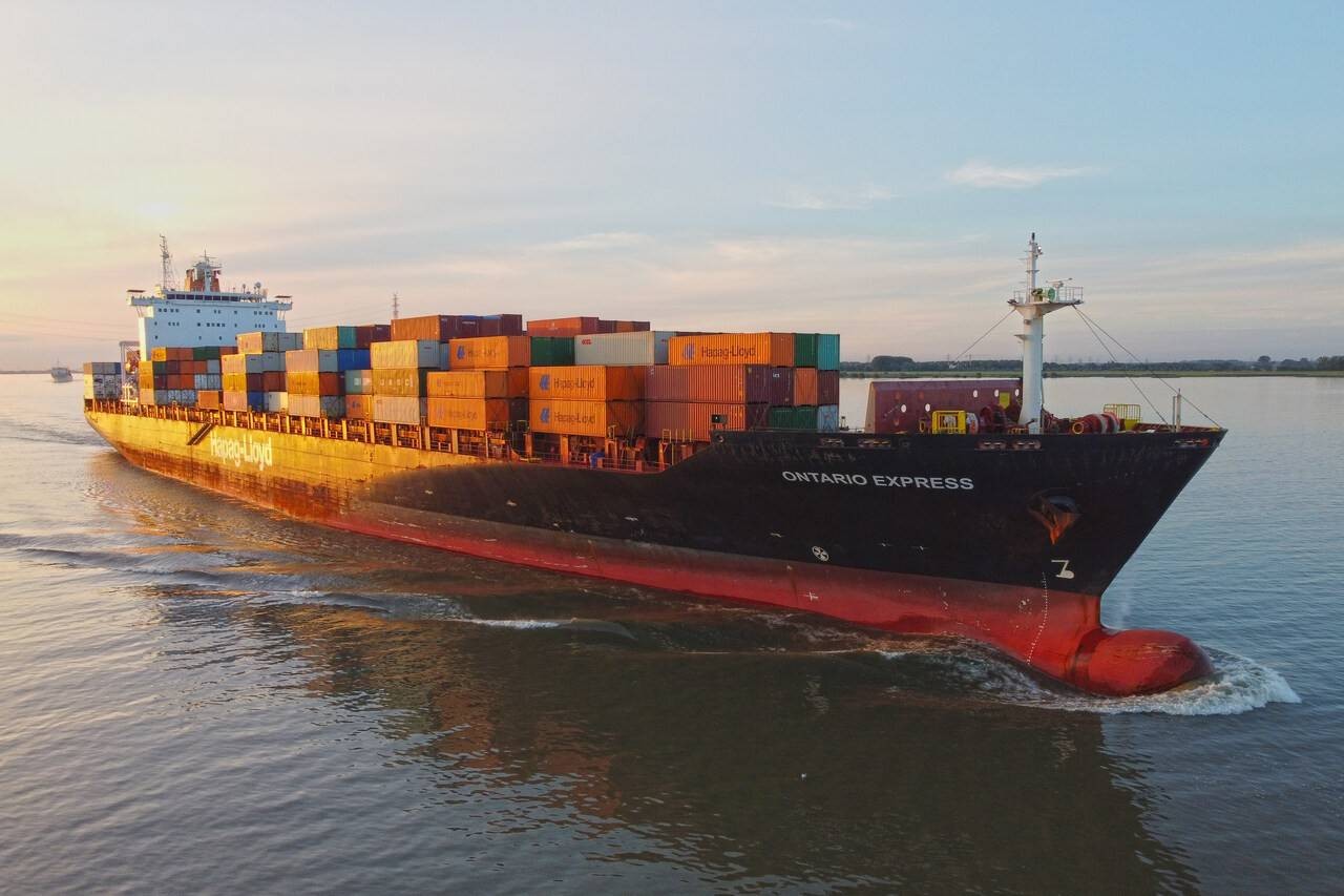  Irish Sea - ONTARIO EXPRESS transiting Irish Sea off Anglesey