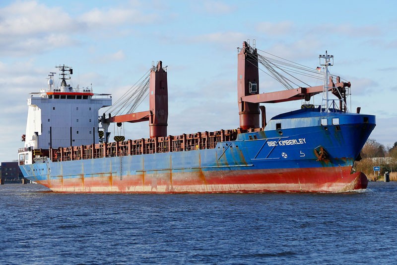 Transit: BBC KIMBERLEY entering English South Coast at The Dover Strait