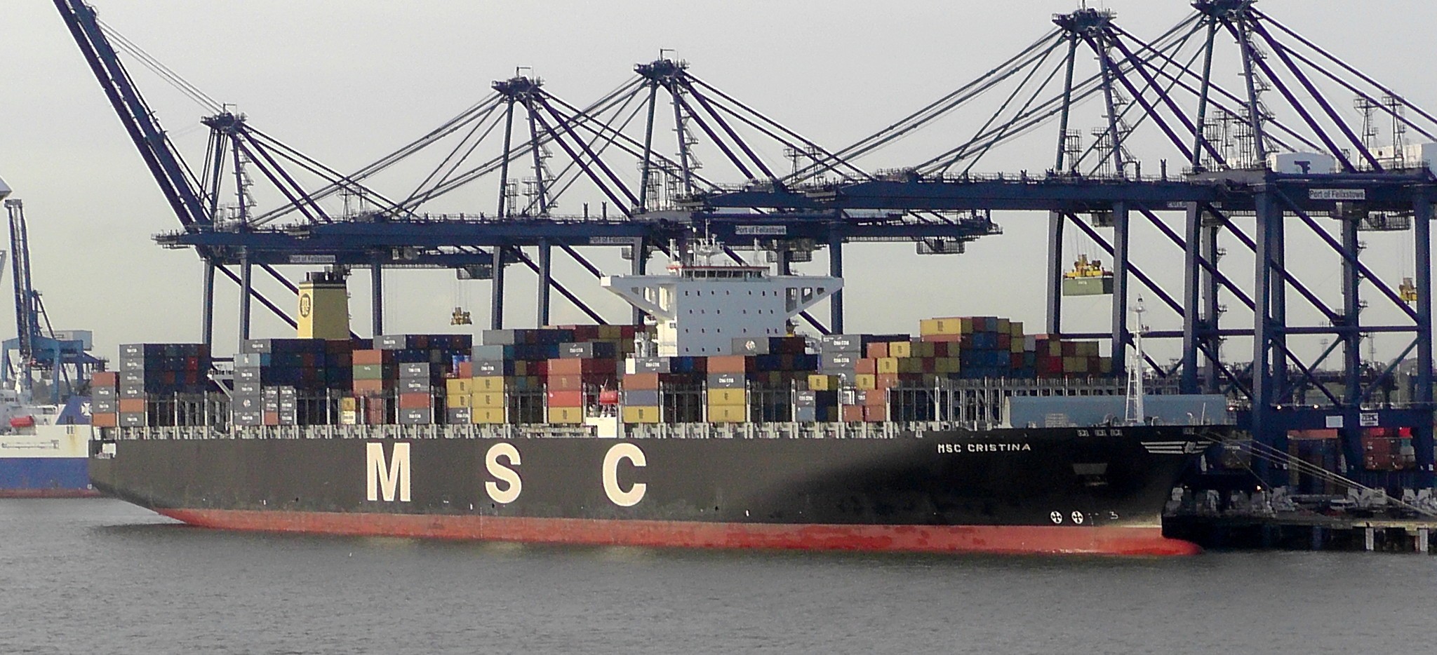 Transit: MSC CRISTINA         entering English South Coast at The Dover Strait
