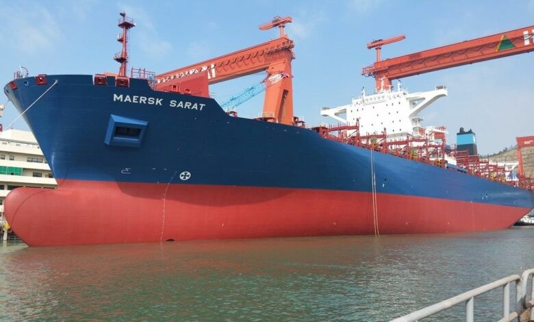 Transit: MAERSK SARAT         entering English South Coast at The Dover Strait