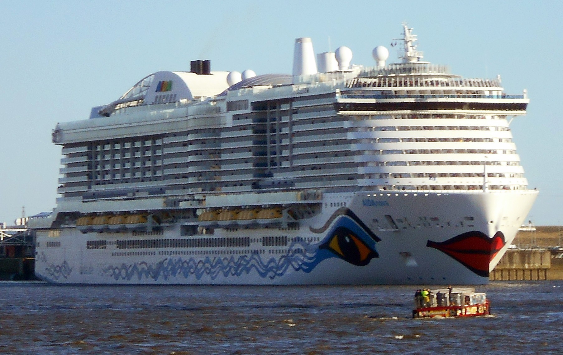 Transit: AIDANOVA entering English South Coast at The Dover Strait