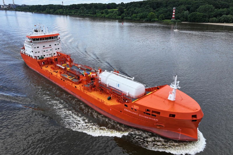 Transit: EBERHART ESSBERGER   entering English South Coast at The Dover Strait