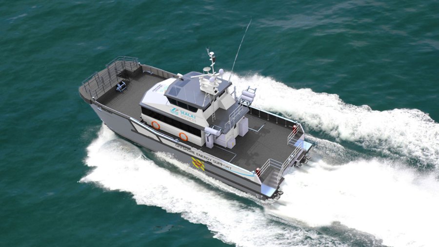  Irish Sea - SEACAT MAGIC         transiting Irish Sea off Anglesey