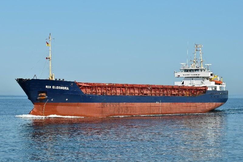 Photograph of the General Cargo Ship: RIX ELEONORA (IMO: 9194830). Documented in UK and Regional Shipping Movements.