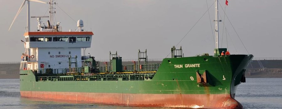  Irish Sea - THUN GRANITE transiting Irish Sea off Wales