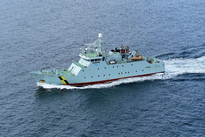 Photograph of the Fishery Patrol Vessel (Marine Protection Vessel): MINNA (IMO: 9266712). Documented in UK and Regional Shipping Movements.