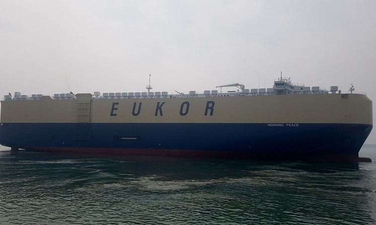 Transit: MORNING PEACE        entering English South Coast at The Dover Strait