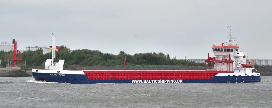 Transit: BALTIC GRAIN         entering English South Coast at The Dover Strait